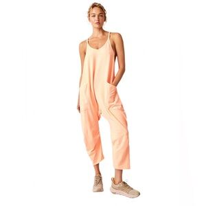 Free People Movement Hot Shot Onesie Romper Size L Peach